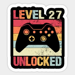 Level 27 Unlocked - 27th Birthday Sticker